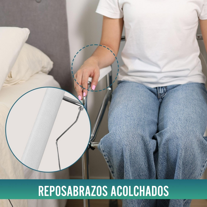 Silla WC Portátil con Orinal Plegable | Regulable en Altura