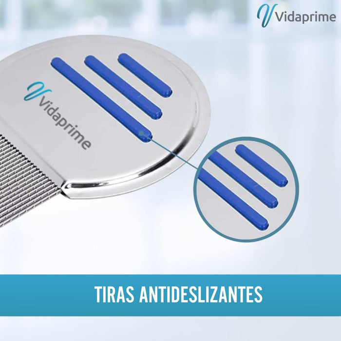 Liendrera con Púas de Acero Inoxidable para Piojos y Liendres