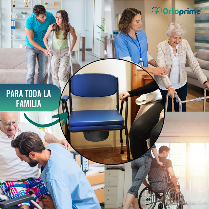 Silla WC Acolchada con Inodoro Portátil