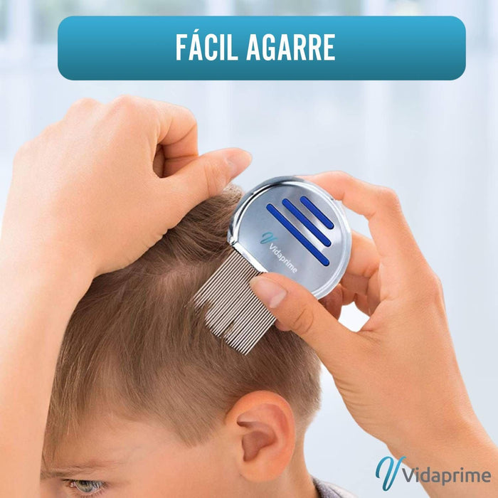 Liendrera con Púas de Acero Inoxidable para Piojos y Liendres
