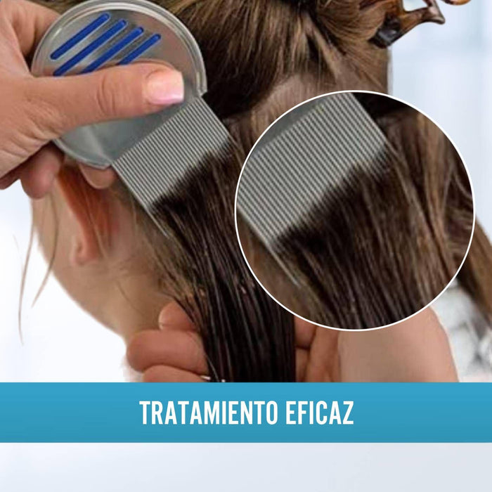 Liendrera con Púas de Acero Inoxidable para Piojos y Liendres