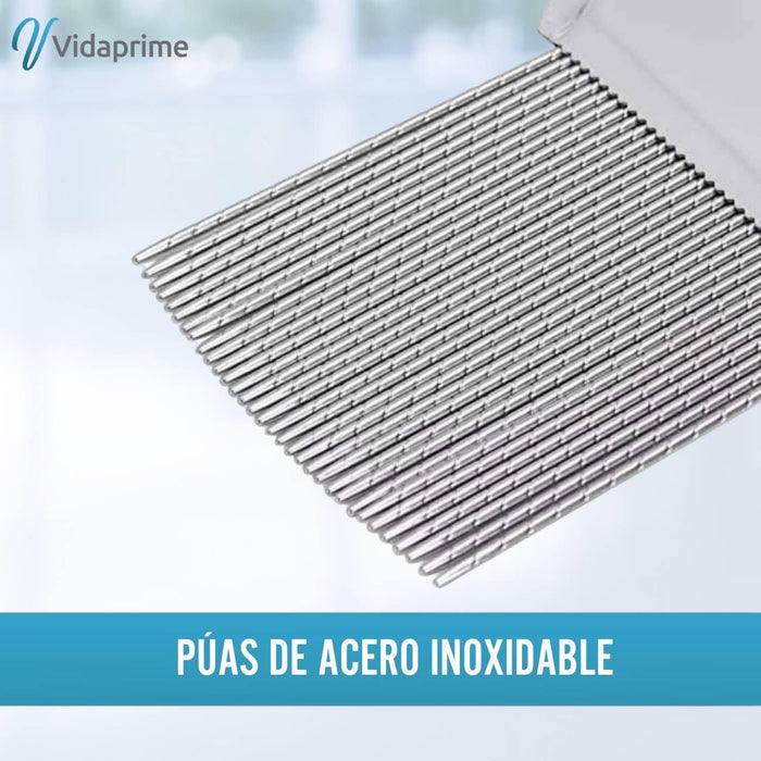 Liendrera con Púas de Acero Inoxidable para Piojos y Liendres