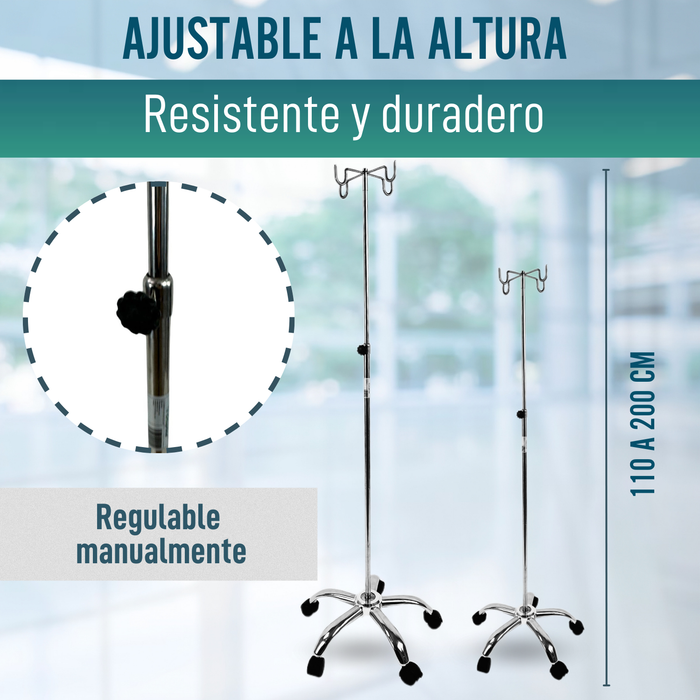 Porta Suero Hospitalario Portátil Profesional y Domiciliario