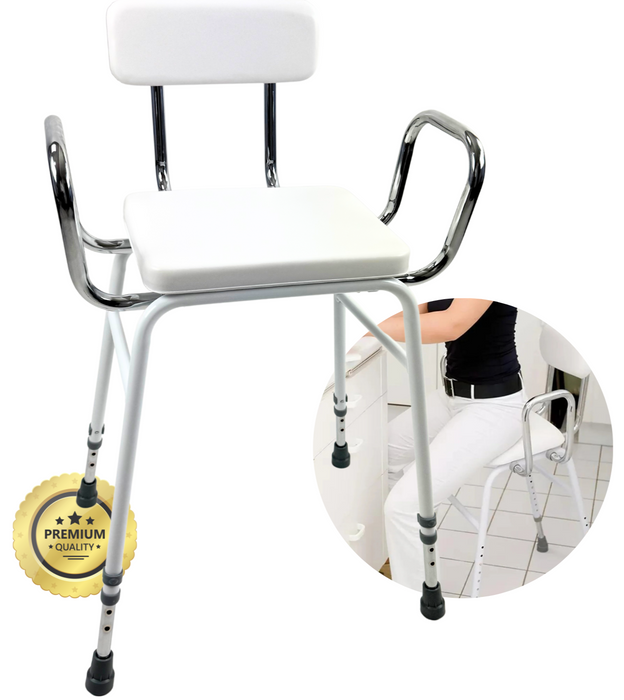 Taburete Alto de Cocina y Hogar | Silla de Apoyo Regulable