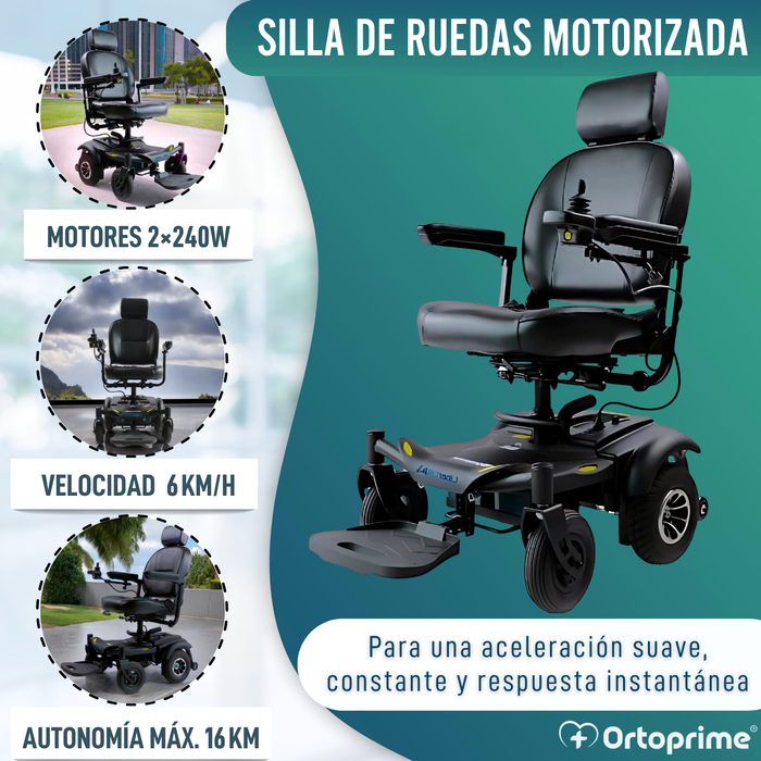Silla de Ruedas Eléctrica Desmontable con Joystick Digital