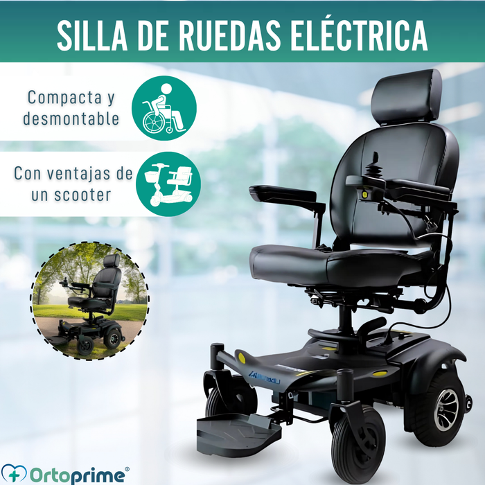 Silla de Ruedas Eléctrica Desmontable con Joystick Digital