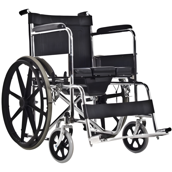 Silla de Ruedas con Asiento WC acolchado