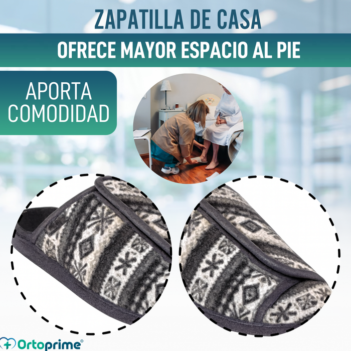 Zapatilla de Estar en Casa Esquimal con Velcro