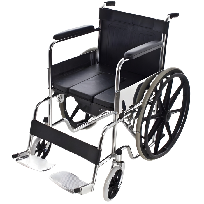 Silla de Ruedas con Asiento WC acolchado