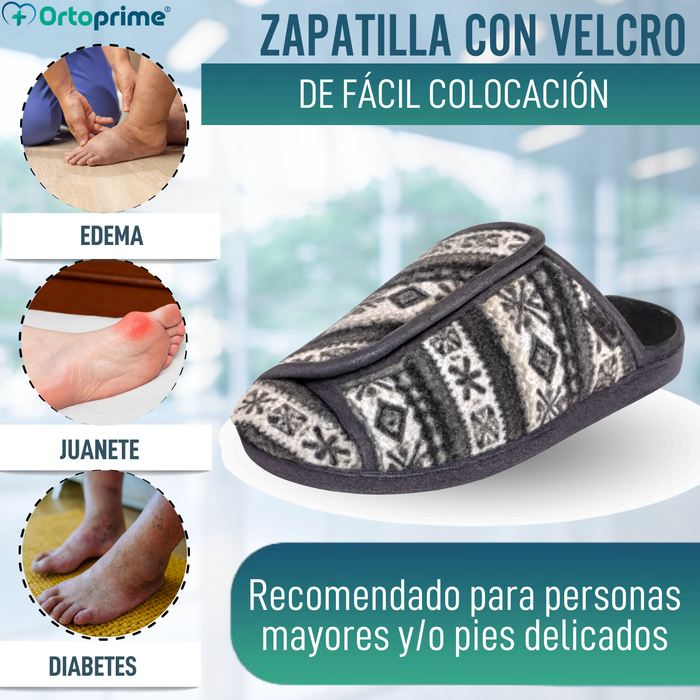 Zapatilla de Estar en Casa Esquimal con Velcro