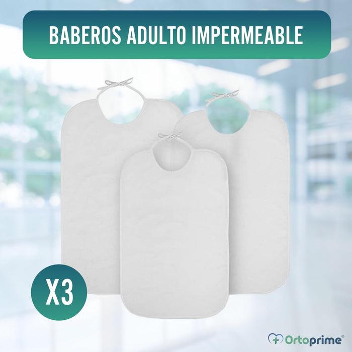 Pack 3 Babero Impermeable - Reutilizable para Adultos Mayores