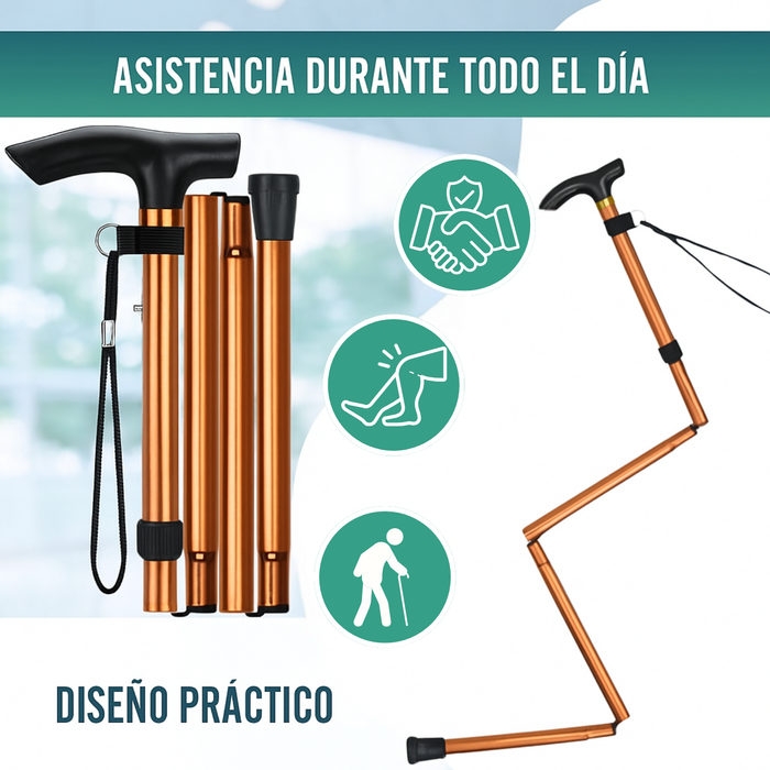 Bastón Extensible de Aluminio | Bastón Plegable Cobre