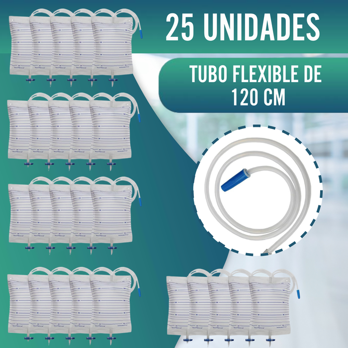 Bolsas de Orina 2L Hombre y Mujer | Pack 25 Unidades