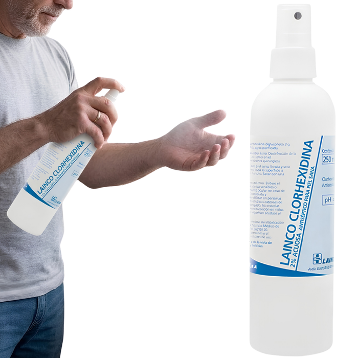Spray Antiséptico de Clorhexidina 2% | Solución Acuosa 250ml