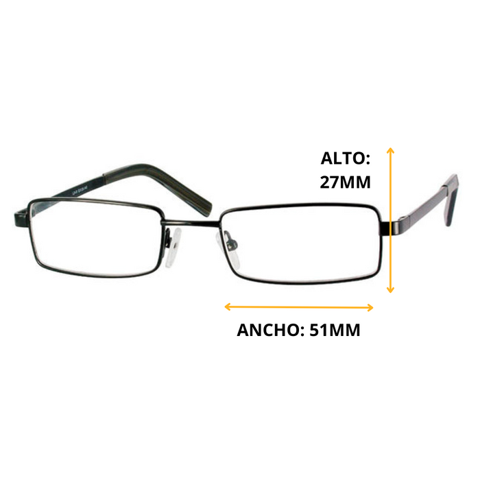 Gafas para Presbicia con Montura Metálica Rectangular