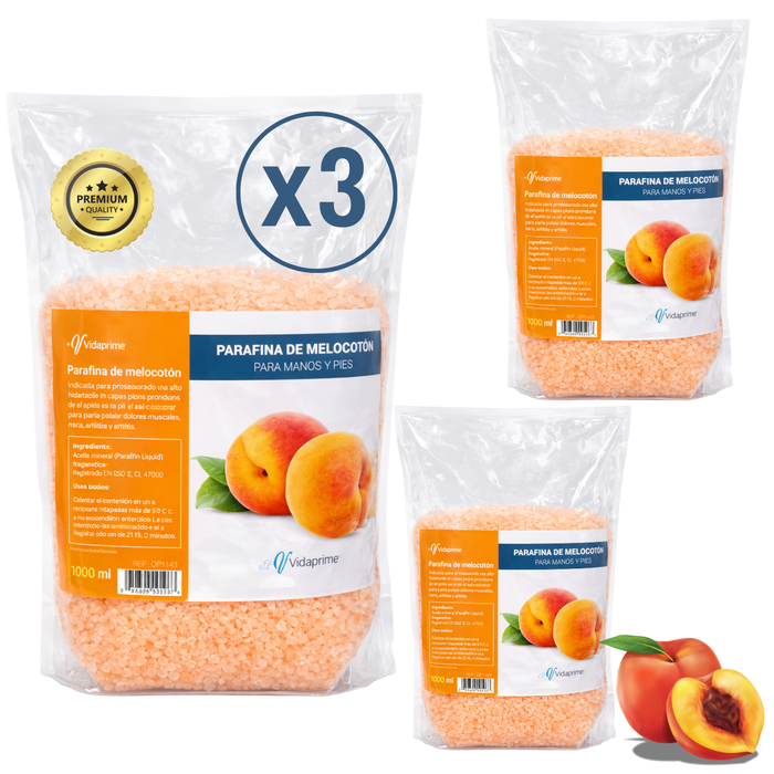 Pack Parafina de Rehabilitación Manos y Pies 3000ml | Melocotón