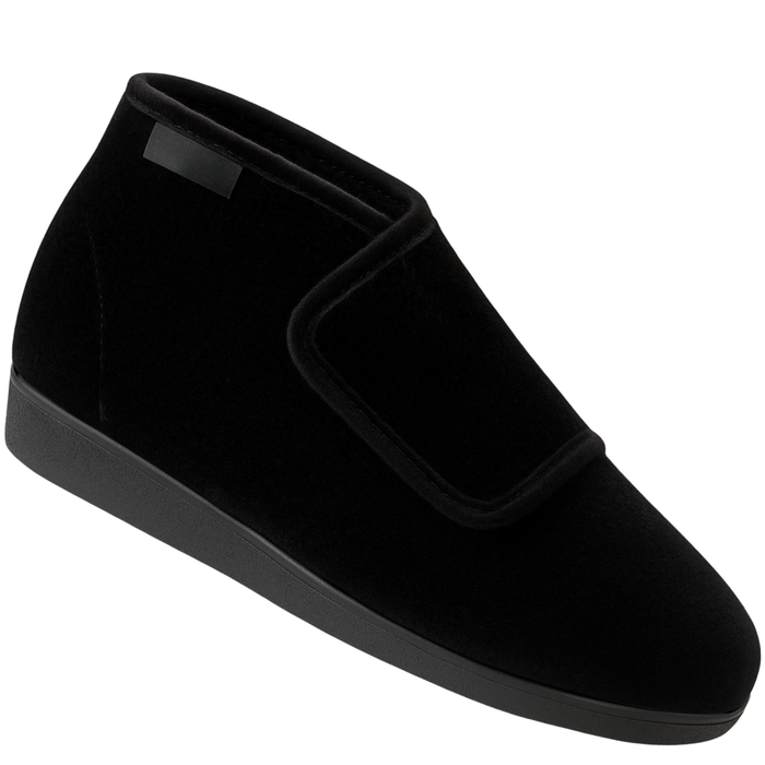 Bota Corte Alto de Terciopelo Con Velcro