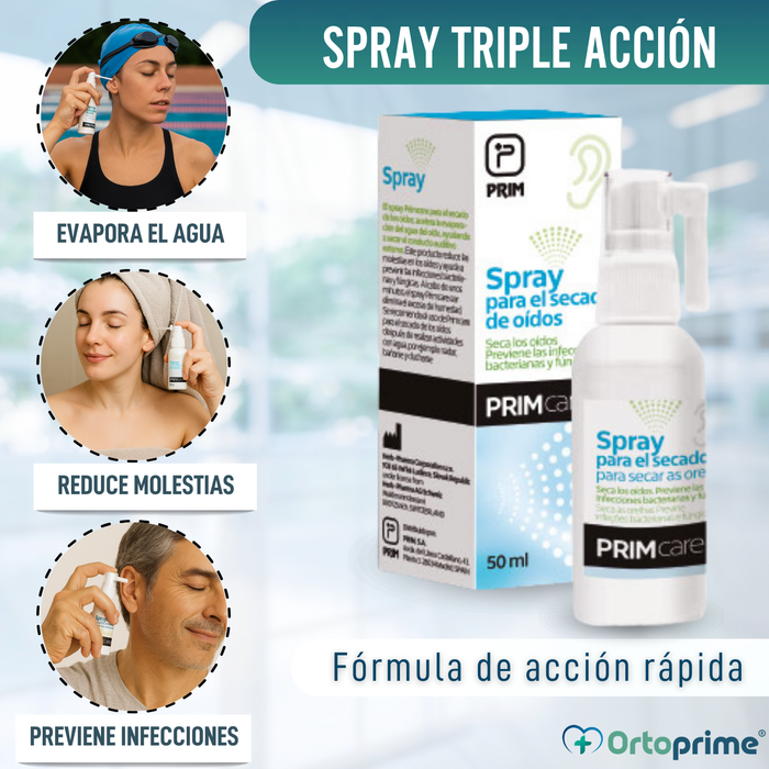 Spray para el Secado de Oídos | Solución de Triple Acción