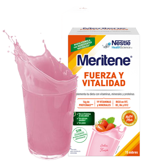 Meritene Batido Multivitamínico de 4 Sabores | 15 Sobres