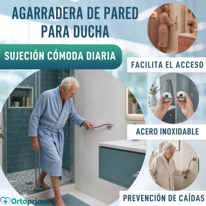 Barra Asidero de Apoyo para Baño de Acero Inoxidable | 35 cm