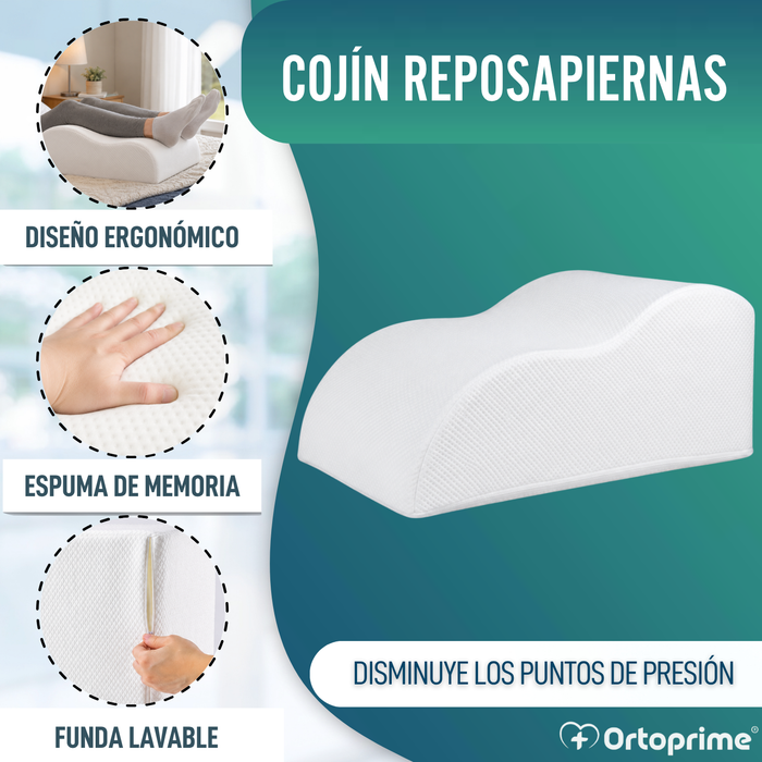 Cojín Reposapiernas Viscoelástico | Almohada Vascular Efecto Memoria