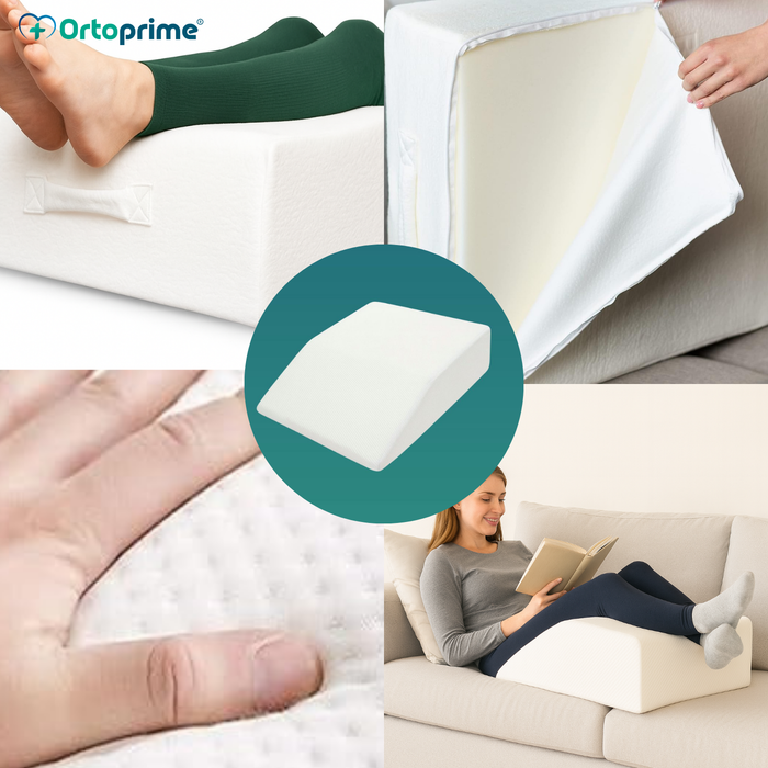 Almohada Viscoelástica para Piernas | Cuña Reposapiernas Recta