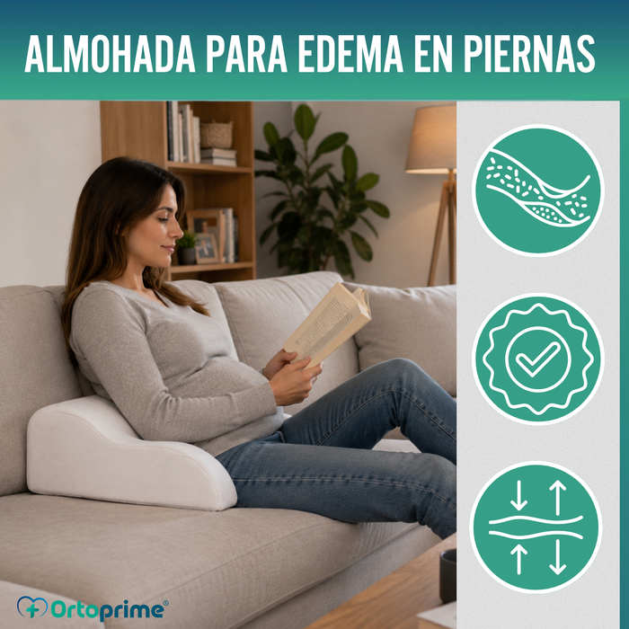 Cojín Reposapiernas Viscoelástico | Almohada Vascular Efecto Memoria