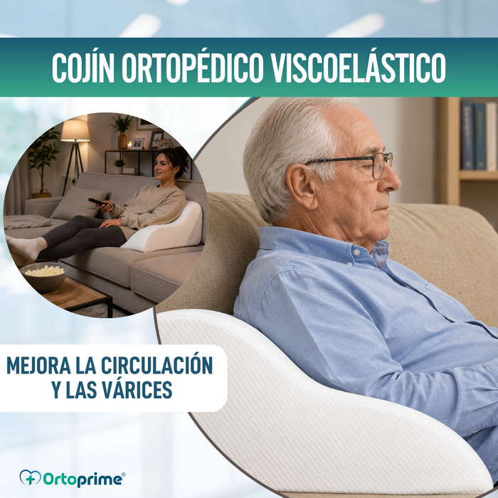 Cojín Reposapiernas Viscoelástico | Almohada Vascular Efecto Memoria