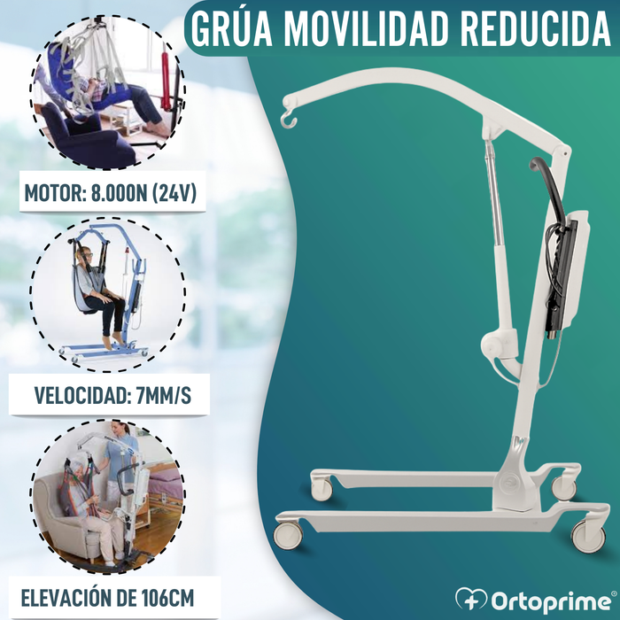 Grúa Eléctrica para el Traslado de Pacientes | Sin Arnés