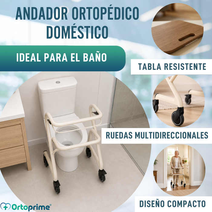 Andador Rollator con Asiento y Freno Central | Uso Interior
