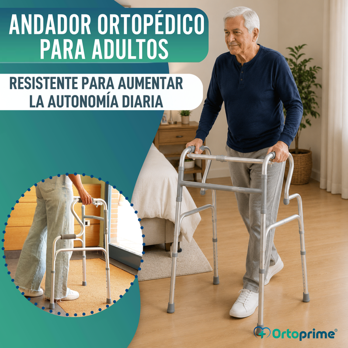 Andador para Adultos con Incorporador | Caminador Aluminio Plegable