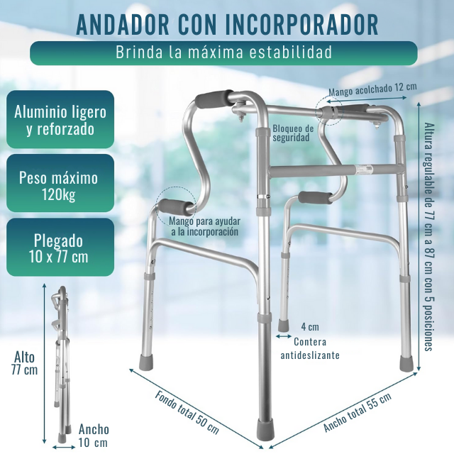 andador-plegable-sin-ruedas-ancianos-incorporador-ortoprime-españa