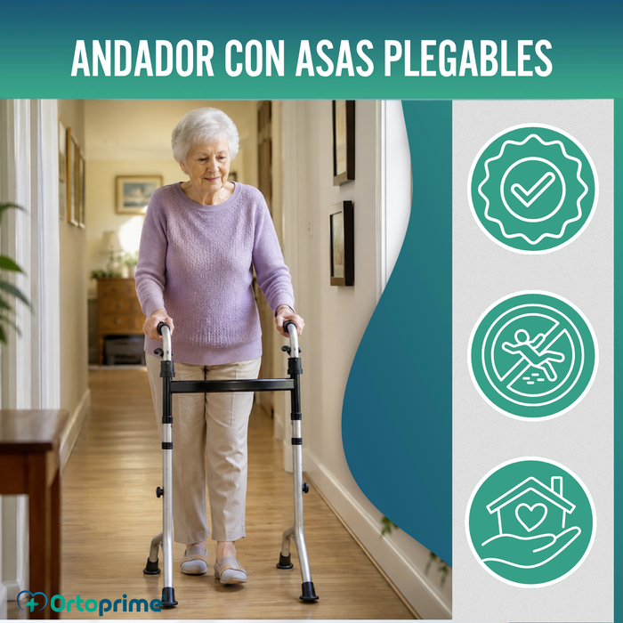 Andador Sin Ruedas con Asas Plegables | Altura Regulable