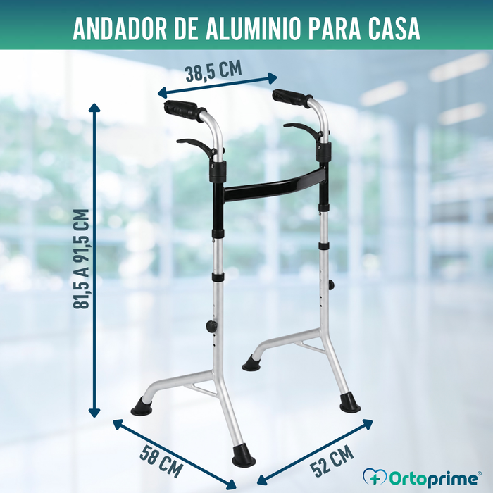 Andador Sin Ruedas con Asas Plegables | Altura Regulable