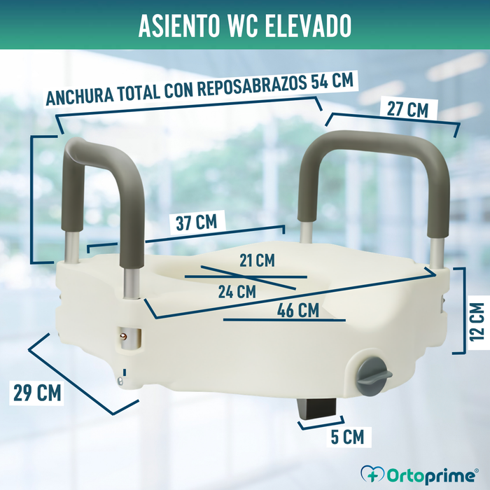 Elevador WC 12cm con patas | Universal