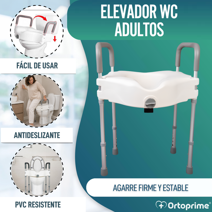 Elevador WC 12cm con patas | Universal