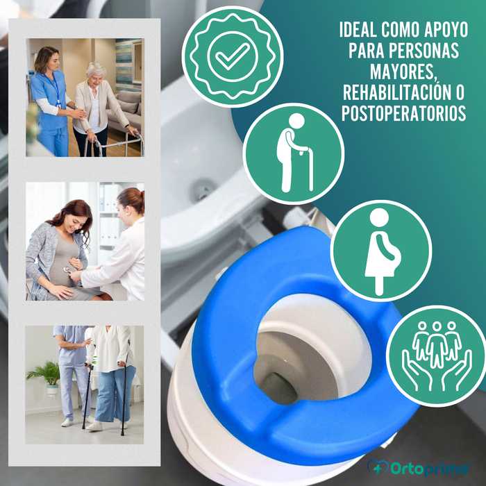 Elevador WC Adulto 10 cm Acolchado | Alzador WC Universal