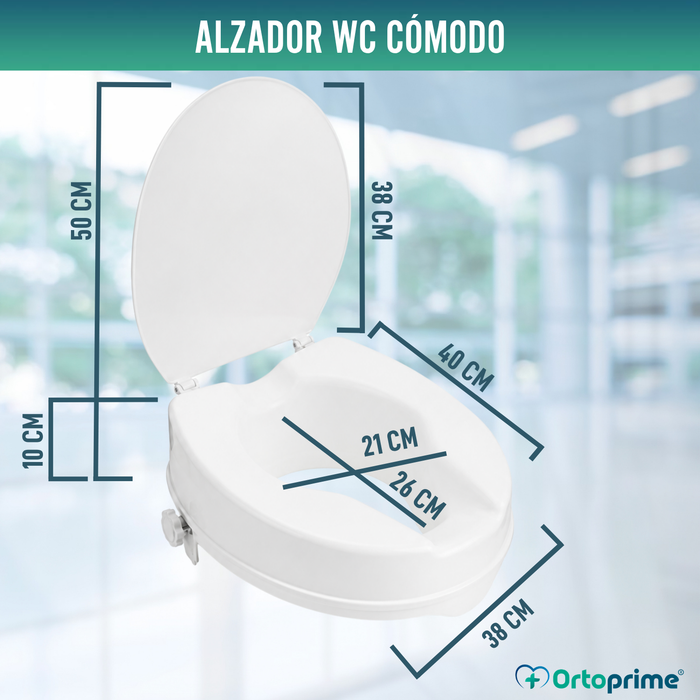 Elevador WC Con Tapa 10 cm | Universal