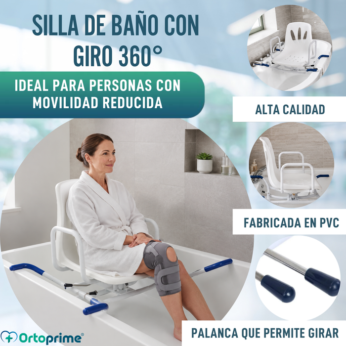 Silla de Bañera Giratoria 360º Confort