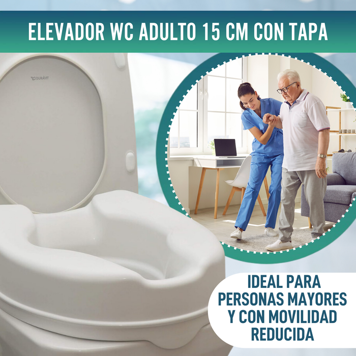 Elevador WC Adultos 15 cm | Alzador wc Universal