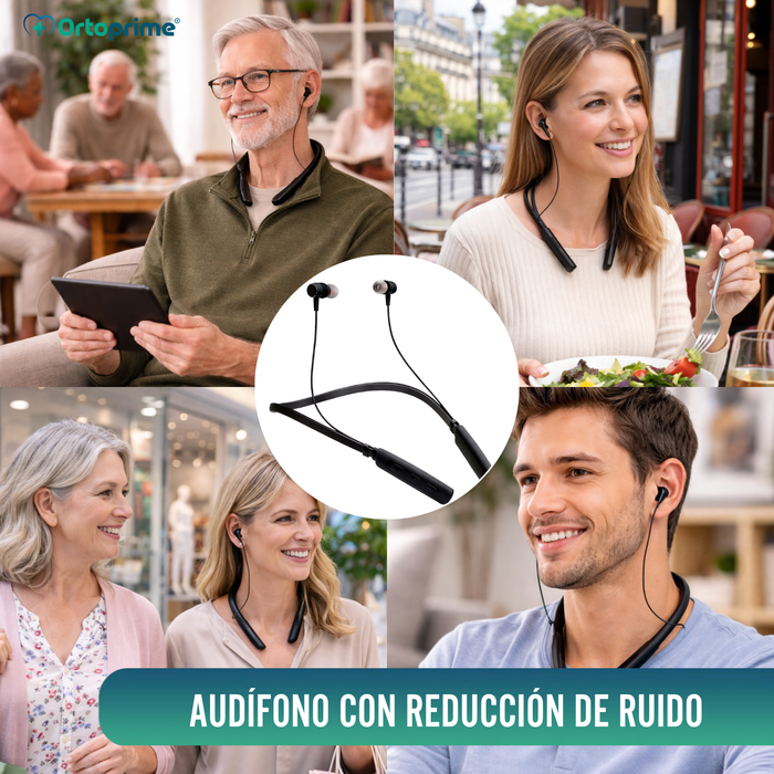 Audifono Amplificador Recargable con Cancelación de Ruido