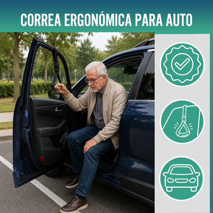 Correa de Salida para Coche con Asidero y Mango Ergonómico