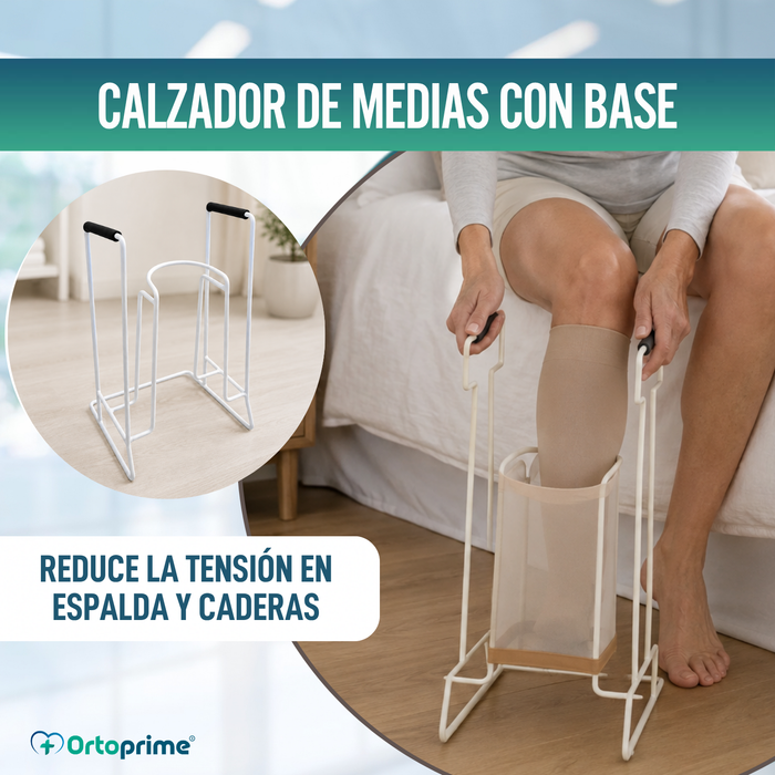 Calzador para Medias de Compresión y Calcetines | Con Base