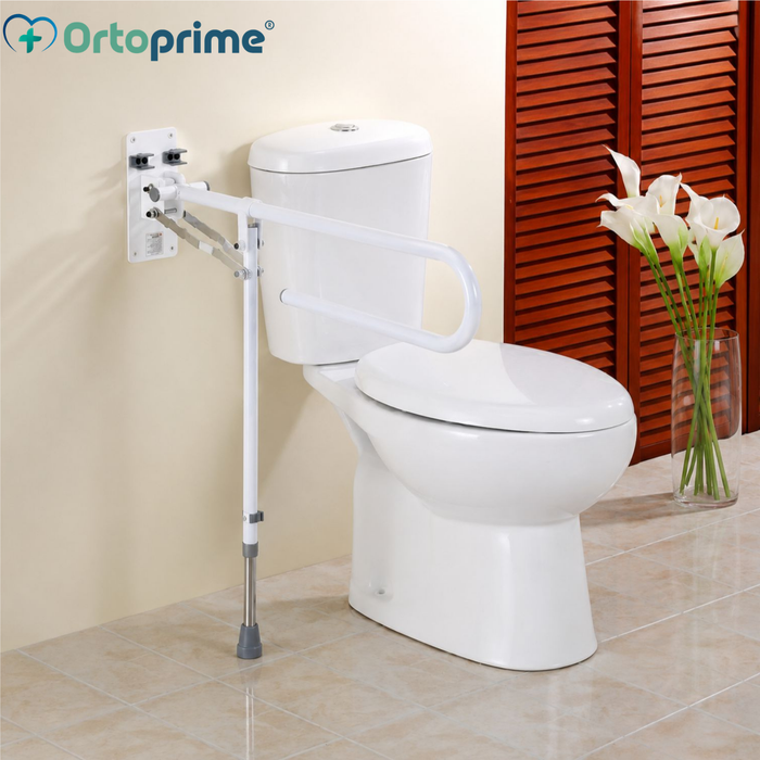 Barra de Baño Abatible con Pata Regulable | Asidero para Baño