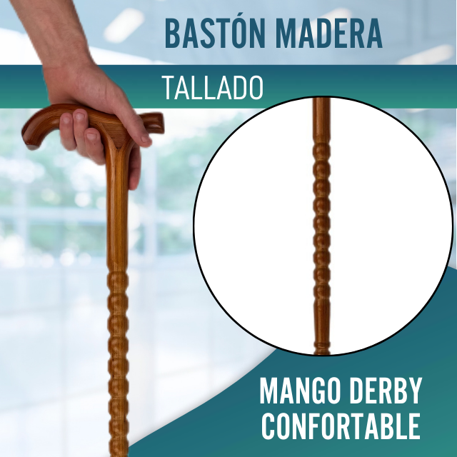 Bastones de Madera Ortopédicos Mango Derby | 4 Diseños