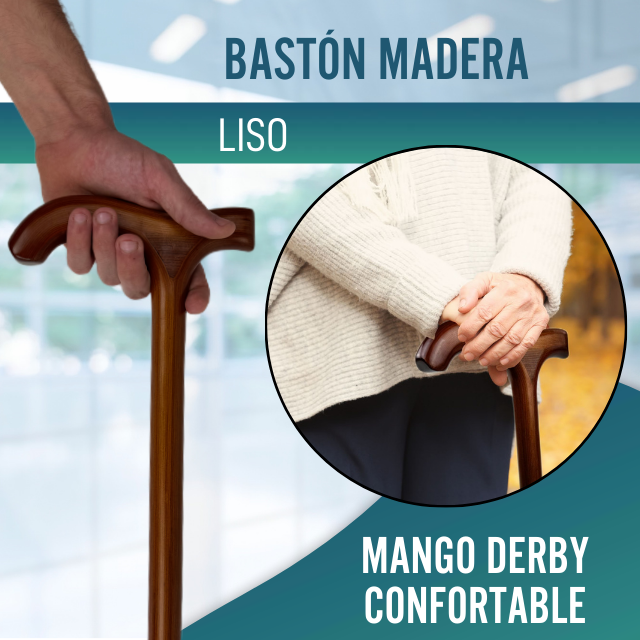 Bastones de Madera Ortopédicos Mango Derby | 4 Diseños