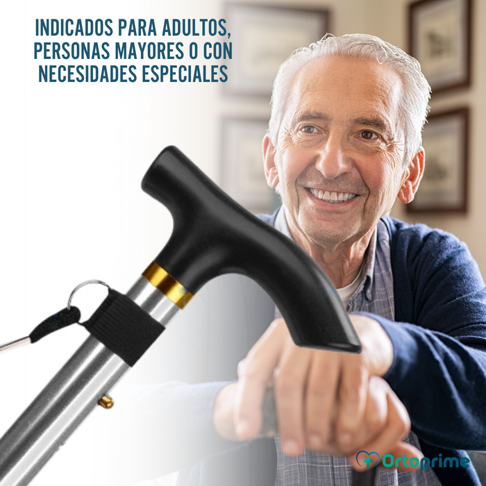 Bastón Ortopédico para Caminar Extensible | Plateado
