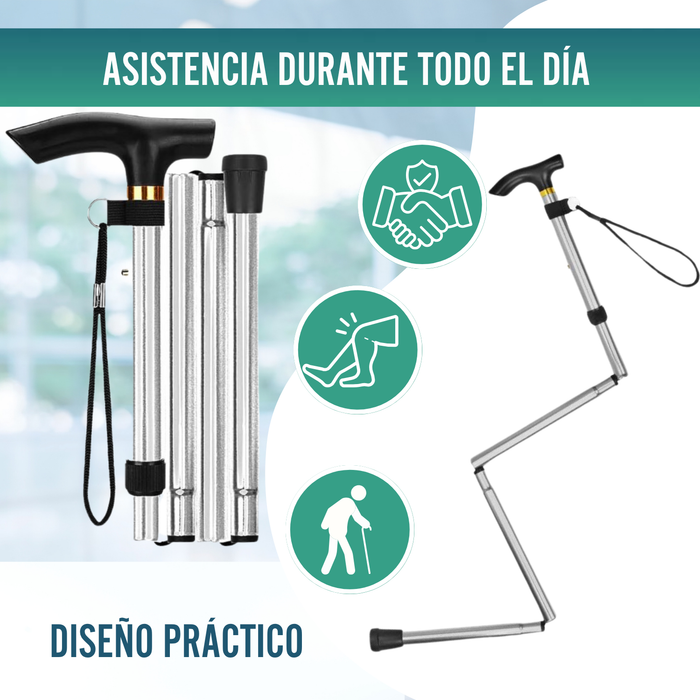 Bastón Ortopédico para Caminar Extensible | Plateado