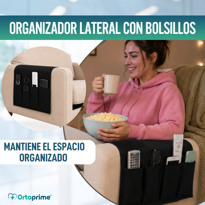 Organizador de Reposabrazos Sillón 5 Bolsillos | Antideslizante