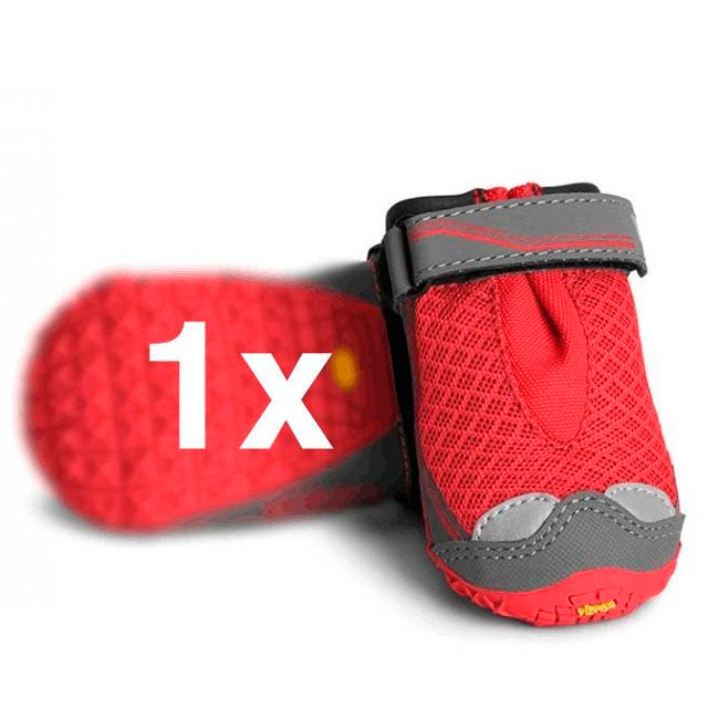 Botas Para Perros Jodsen 4 Piezas, Suela Antideslizante, Interior De Felpa, Ajustable, Para Perros Pequeños Y Medianos, Color Rojo